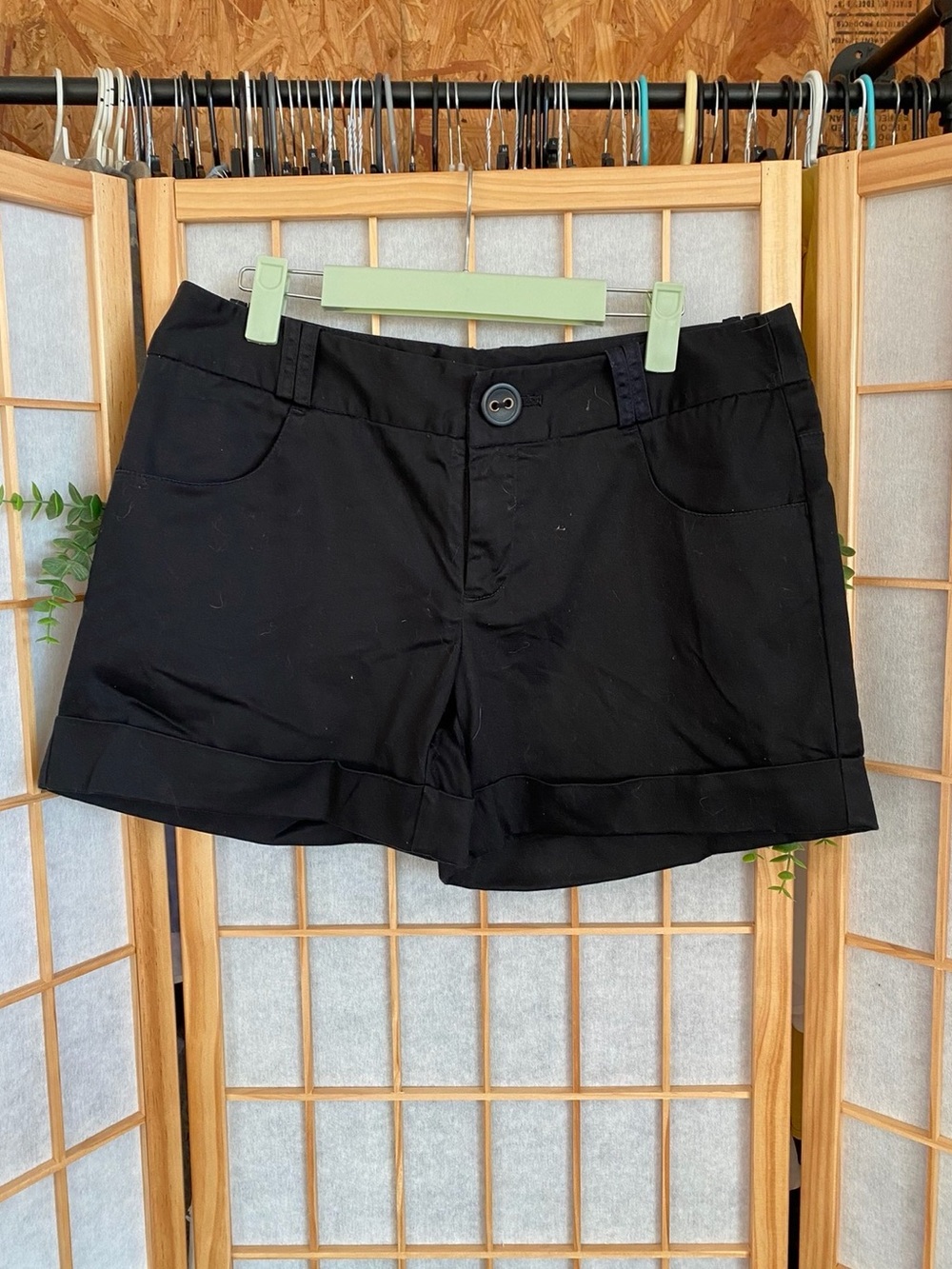 Mixit Black Cuffed Women's Shorts